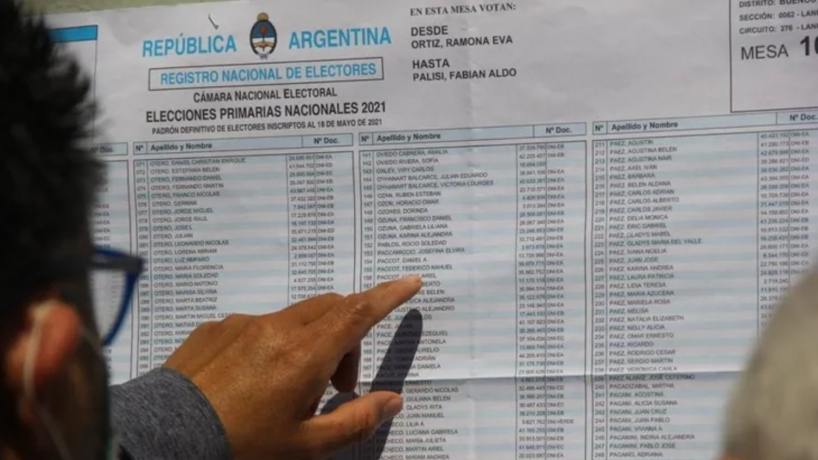 Dónde voto consultá el padrón electoral definitivo para las PASO 2023