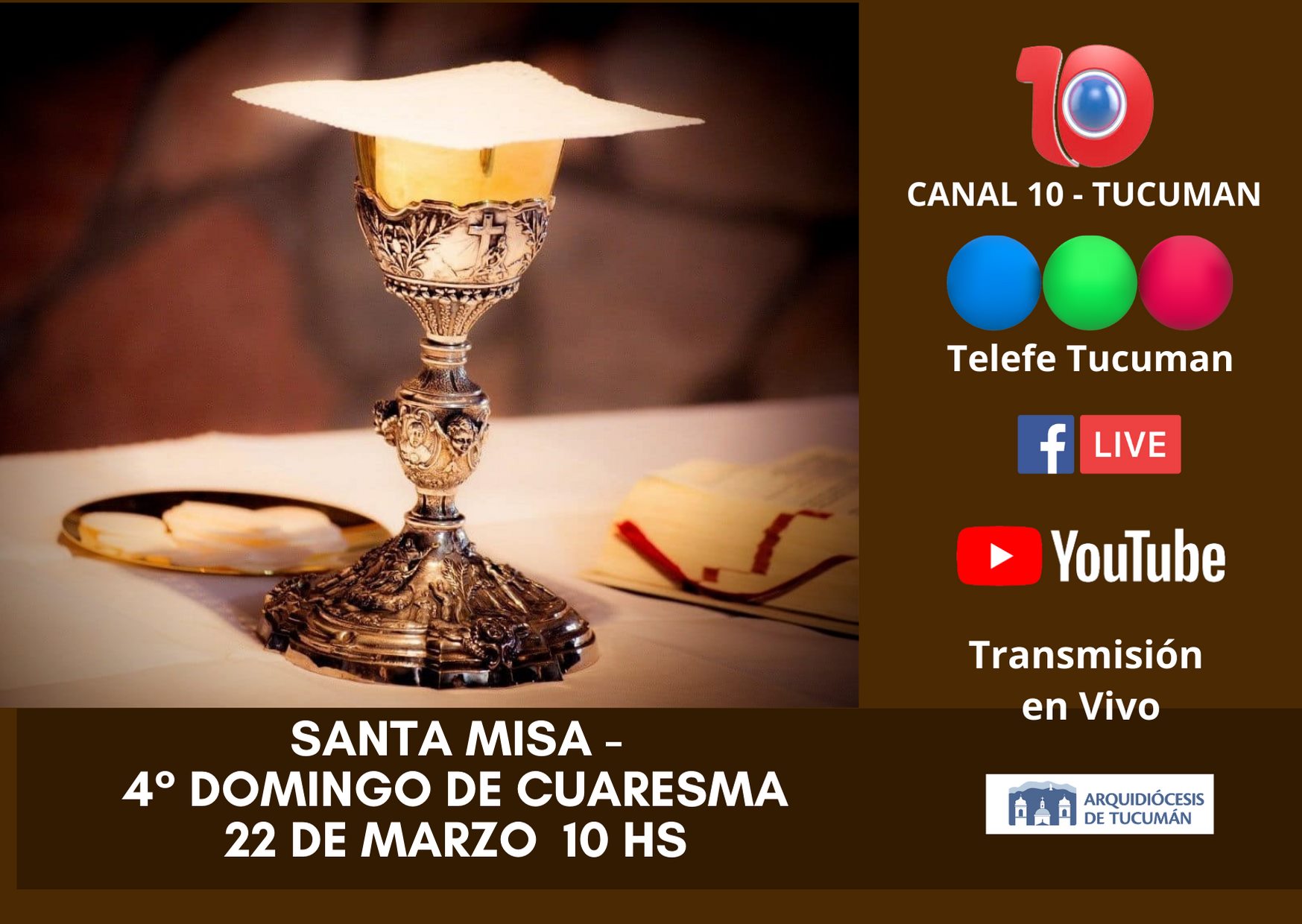 La Santa Misa se transmitirá en vivo a todos los tucumanos Tucumán
